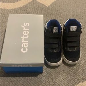 Boys size 8 carters “terry2” high tops